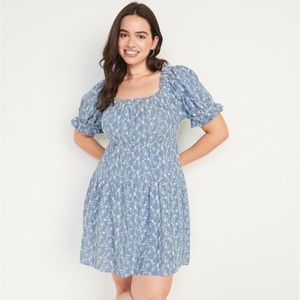 Puff Sleeve Tiered Mini Dress